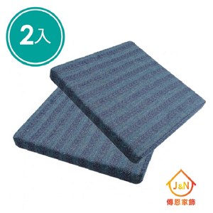 【J&N】艾莎織紋立體坐墊 - 55x55cm(藍色-2入組)藍色