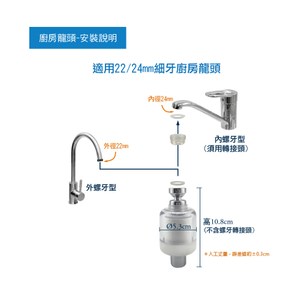 特力屋廚浴雙用 萬向水質濾淨器-T15