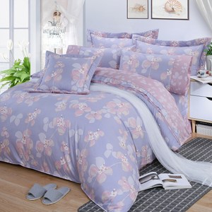 【FITNESS】精梳棉雙人七件式床罩組-佛洛拉(紫)