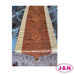 【J&N】愛特花影橘檯布38*130(1入)橘色