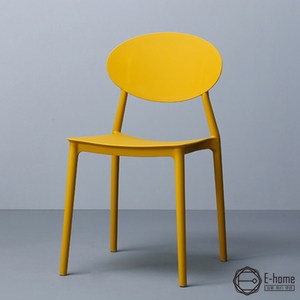 E-home 四入組 Sunny小太陽造型餐椅 三色可選黃色x4