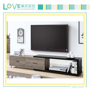 【LOVE樂芙】瓦肯特古橡色4尺伸縮電視櫃