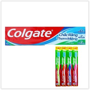 【Colgate 】三效合一牙膏(180g)*6+牙刷*6