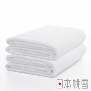 日本桃雪【精梳棉飯店浴巾】超值兩件組 白雪