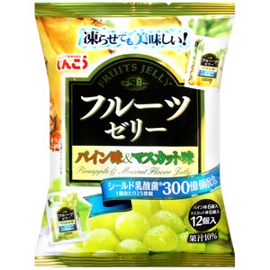 日本幸果水果果凍[鳳梨風味&白葡萄風味]240g