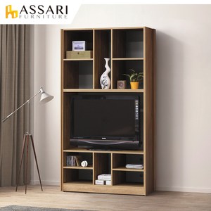 ASSARI-歐都納原切橡色3.9尺電視櫃(寬118x深40x高197