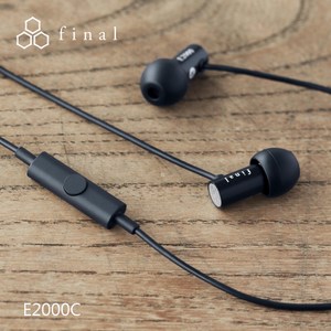 【Final】E2000C / CS 耳道式耳機  單鍵耳麥線控版黑色