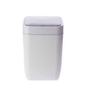 HomeZone 智能觸碰感應垃圾桶 8L 方型 白色款
