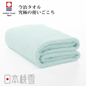 日本桃雪【今治超長棉浴巾】水藍色