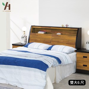 【伊本家居】集層木收納床頭箱 雙人加大6尺單一規格(只有床頭)