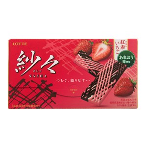 日本Lotte紗紗草莓代可可脂巧克力69g