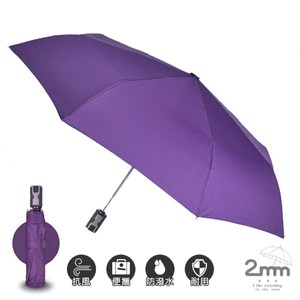 2mm 第三代通勤加固抗風自動開收傘_神秘紫