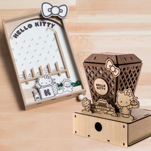 (組)DIY材料包-HELLO KITTY天燈置物盒+彈珠台組合
