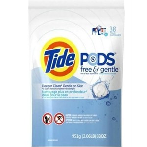 【美國 Tide】新一代洗衣凝膠球-無香精(951g/38顆)*2