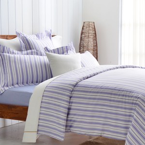 【Cozy inn】生活-藍 300織精梳棉四件式兩用被床包組(雙人)