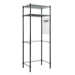 【dayneeds】輕型60X45X180公分冰箱架(含PP板+掛勾)黑色