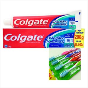 【Colgate 】三效合一牙膏(200g)*6+牙刷*12