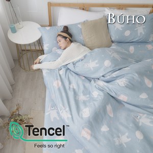 BUHO 舒涼TENCEL天絲雙人四件式兩用被床包組(宇宙小隊)