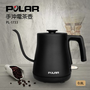 【POLAR普樂】0.8L手沖電茶壺(黑) PL-1733