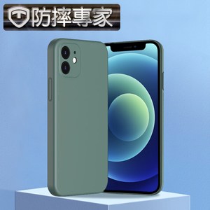 防摔專家 iPhone 12 液態矽膠防摔防撞保護殼 夜幕綠