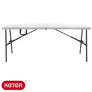 KETER 折疊長方桌 六呎 白色 戶外傢俱系列 型號ZK-180