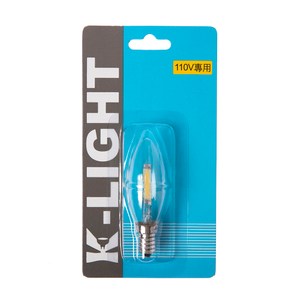 LED E12 0.9W 單片式 蠟燭燈泡 清光黃
