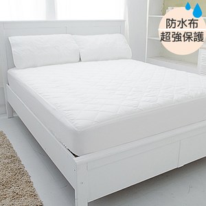 【eyah】台灣製超防水舖棉QQ保潔墊-床包式單人(含枕墊*1)