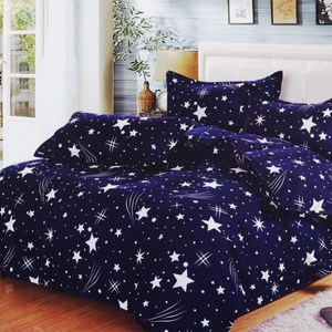 BEDDING-活性印染枕套床包二件組-流星雨(單人加大)