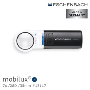 Eschenbach 7x/28D 德國製LED手持型非球面放大鏡7x/28D/35mm