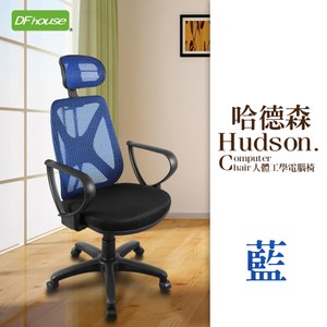 《DFhouse》哈德森人體工學辦公椅-標準-6色藍色