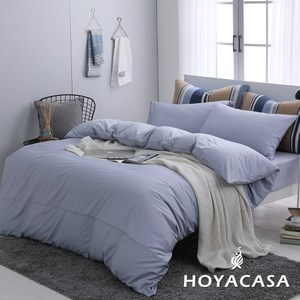 HOYACASA時尚覺旅-加大300織長纖細棉被套床包四件組-多款任選粉霧紫