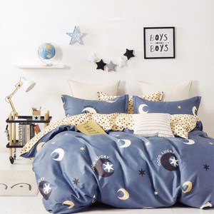 BUTTERFLY-純棉二件式枕套床包組-摘星攬月(單人加大)